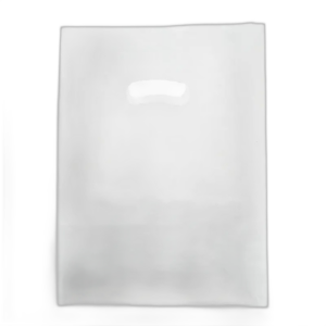 Frosted Die Cut Handle Bags (9" x 12")