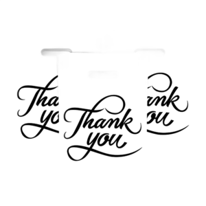 Merchandise Bags with Thank You Print (12" x 15")