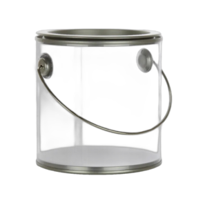 Plastic Paint Cans with Metal Handles
