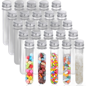 Plastic Test Tubes with Screw-On Caps