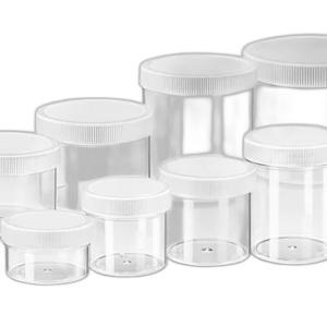 Round Clear PET Jars with Lids