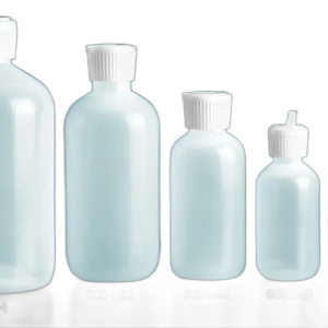 Square HDPE Bottles with Flip-Top Caps
