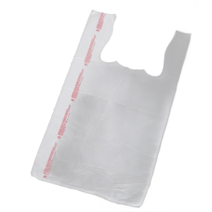 White T-Shirt Carryout Bags (11" x 6" x 21")